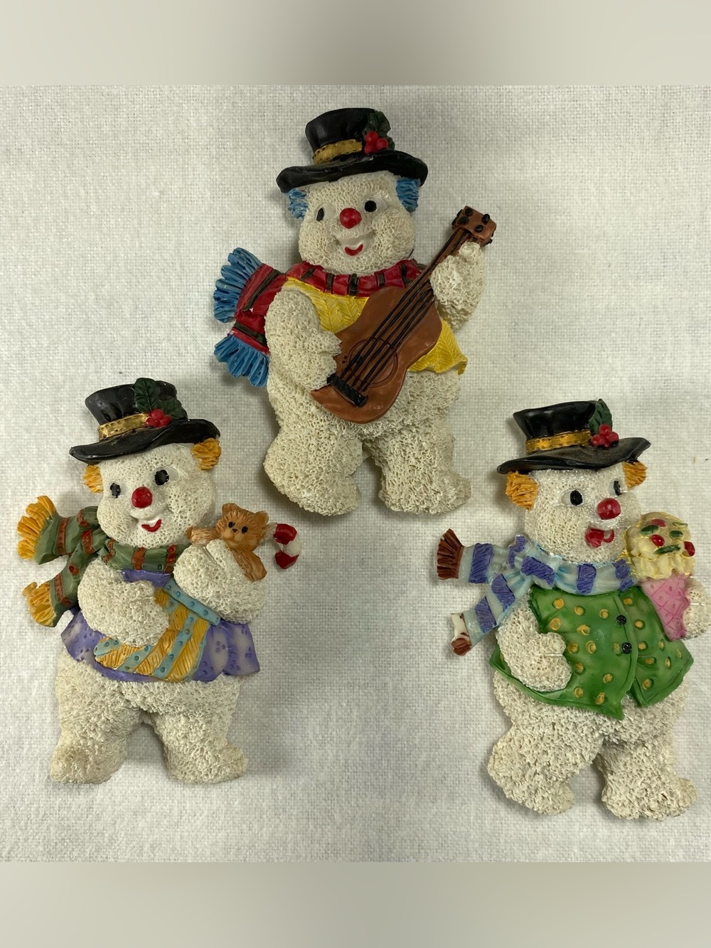 Set Of 3 Snowman Fridge Magnets Hobby Lobby Holiday Decor Christmas Frosty
